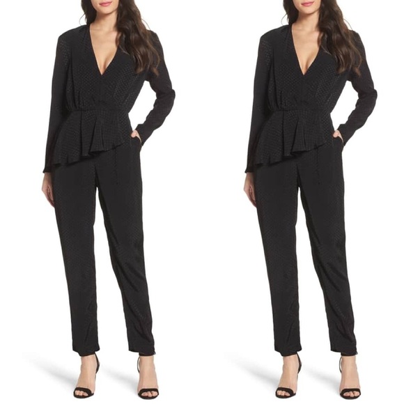 Bardot Pants - Bardot Black Skyline Jumpsuit